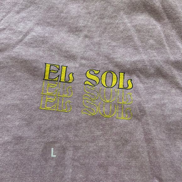 Pac Sun Women's El Sol Graphic Purple Crew Neck Cotton Tee T-Shirt L Large NWOT - Picture 3 of 5